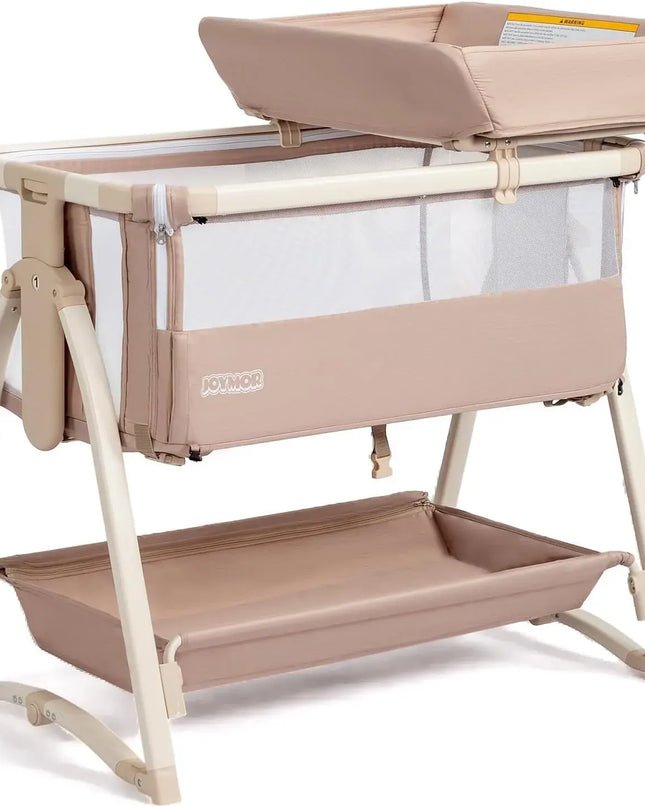 JOYMOR™ 5‑in‑1 Bedside Bassinet & Changing Table | Height Adjustable
