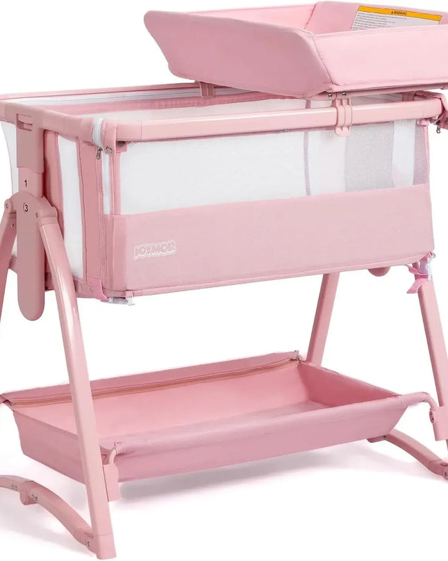 JOYMOR™ 5‑in‑1 Bedside Bassinet & Changing Table | Height Adjustable