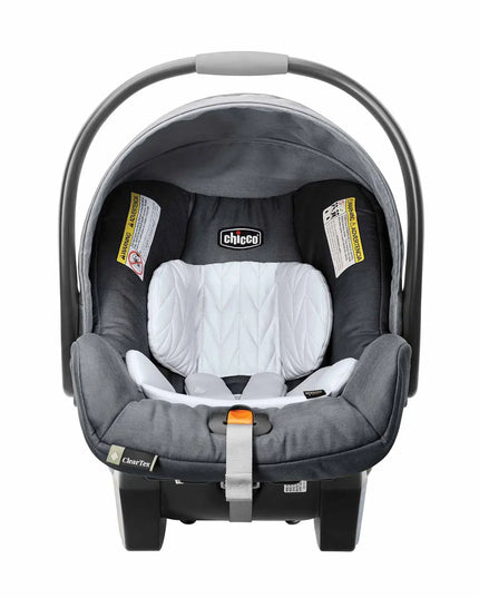 Gray Chicco car seat on a white background