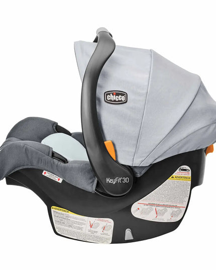 Gray and black Chicco KeyFit 30 car seat on a white background