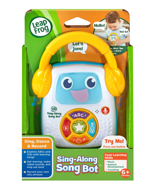 LeapFrog Sing-Along Song Bot toy packaging on a white background