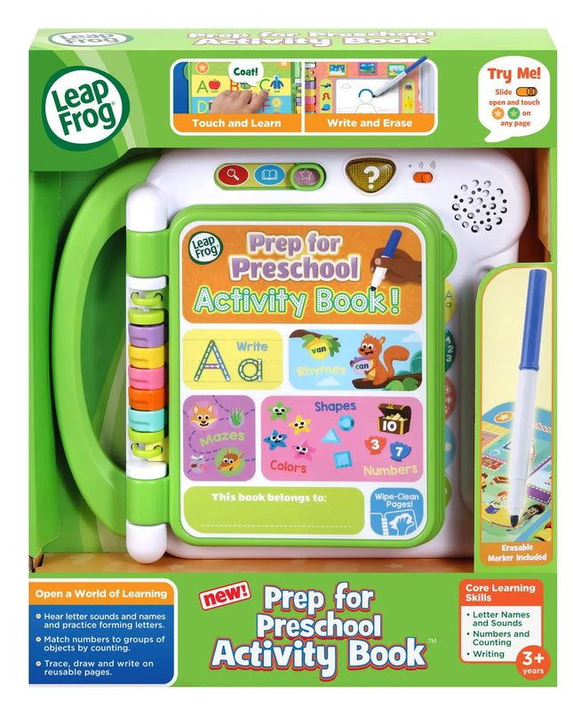 LeapFrog Prep for Preschool Activity Book packaging on a white background