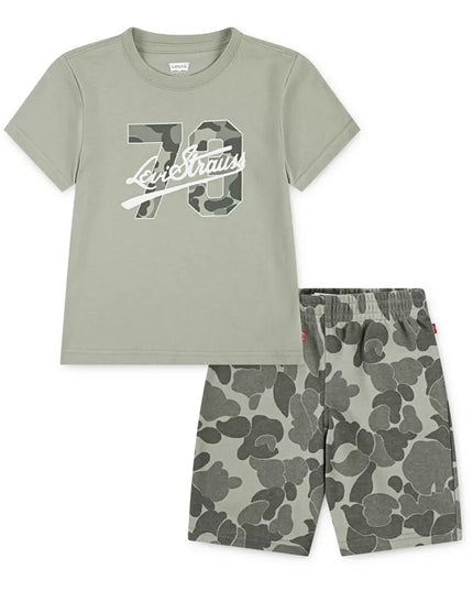 Levi’s Toddler Boys 2‑Piece T‑Shirt & Camo Shorts Set