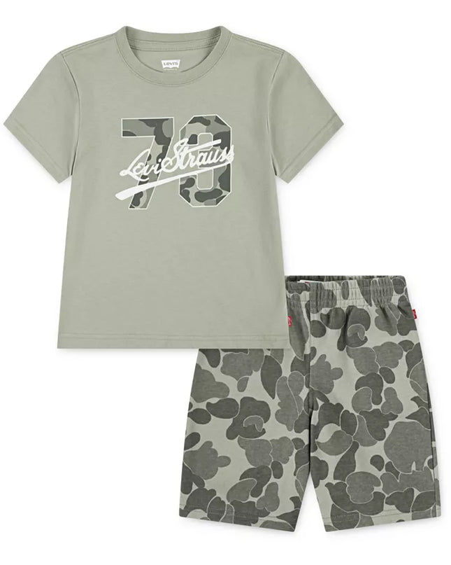 Levi’s Toddler Boys 2‑Piece T‑Shirt & Camo Shorts Set