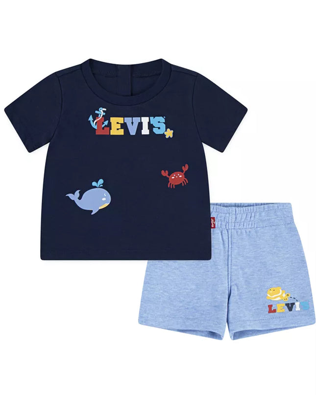 Levi’s Toddler Boys Coastal Critters Tee & Shorts Set