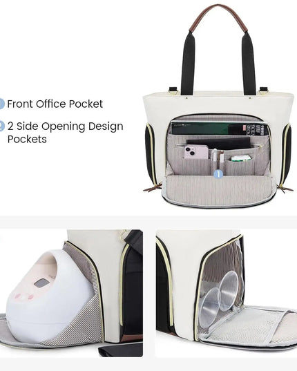 Lovevook Breast Pump Tote Bag – 3‑Piece Set with Laptop & Cooler