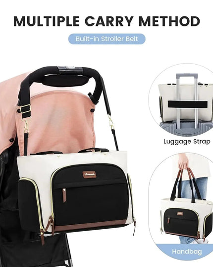 Lovevook Breast Pump Tote Bag – 3‑Piece Set with Laptop & Cooler