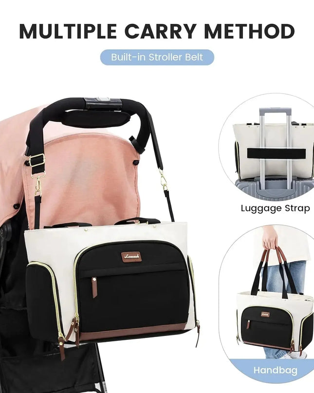 Lovevook Breast Pump Tote Bag – 3‑Piece Set with Laptop & Cooler