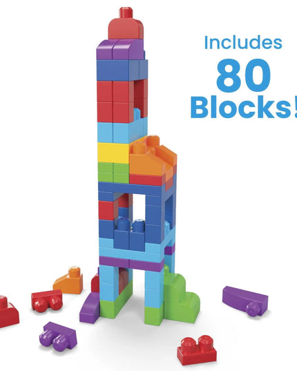 Mega Bloks™ Fisher‑Price Big Building Bag | 80‑Piece Toddler Construction Set