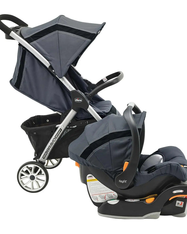 Chicco™ Bravo 3-in-1 Travel System – Modular Baby Stroller with KeyFit® Infant Car Seat, Recline & Suspension
