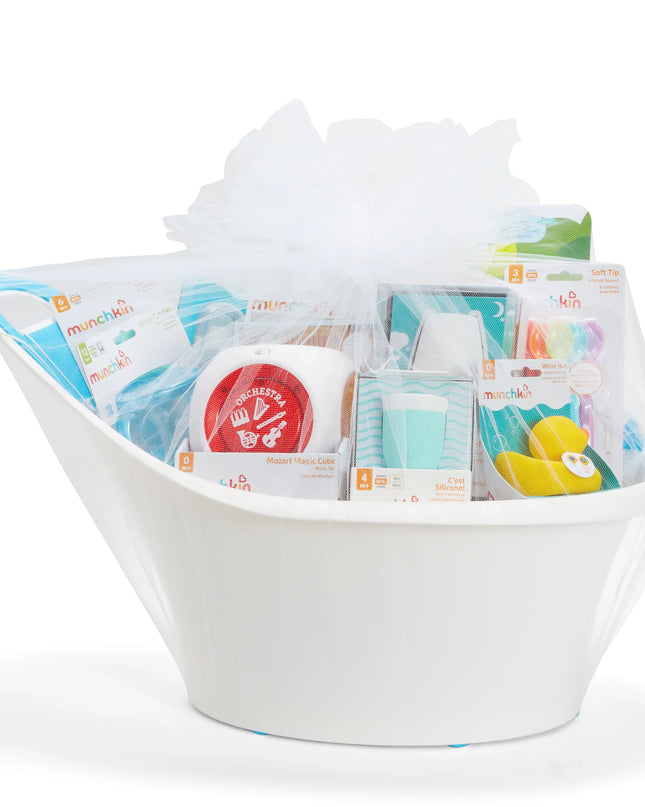 Munchkin® My Munchkin Gift Basket - Ideal for Baby Showers, Featuring 15 Neutral Unisex Baby Products