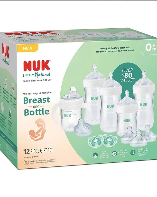 NUK baby product gift set packaging on a white background