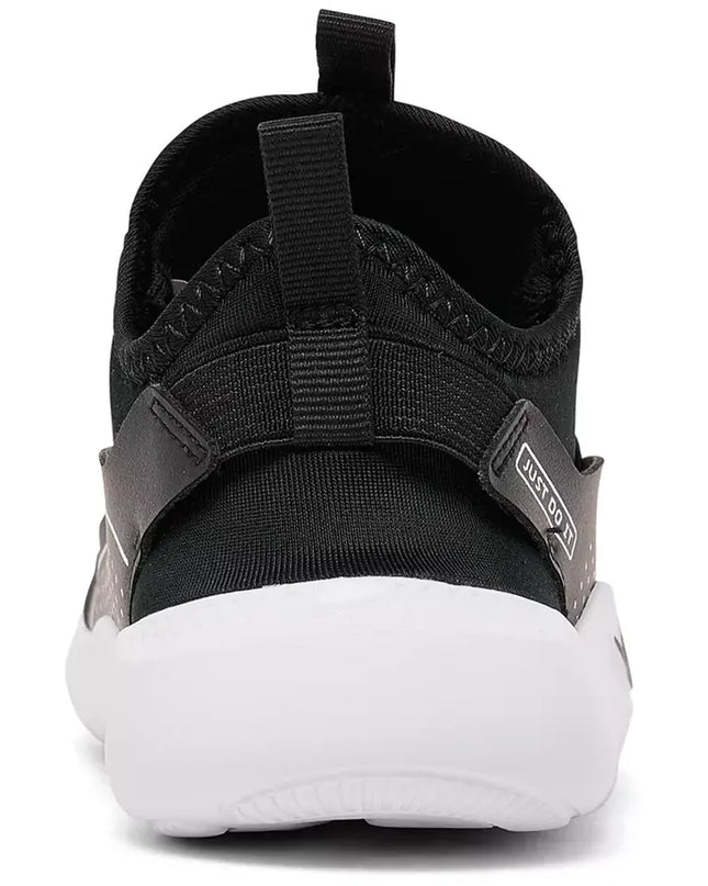 Black sandal with white sole on a white background