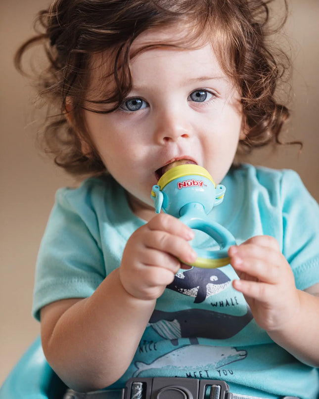 Nuby Twist N' Feed Infant Soft Foods Feeder with Protective Cover