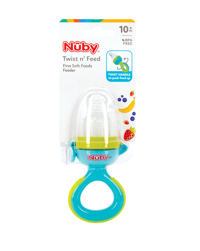 Nuby Twist N' Feed Infant Soft Foods Feeder with Protective Cover