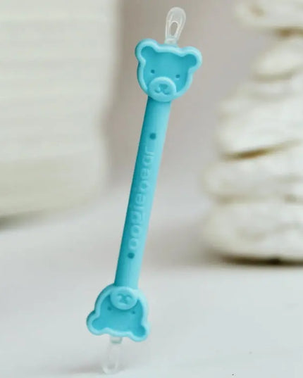 Blue bear-shaped lanyard on a white background