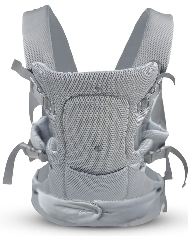Gray baby carrier on a white background