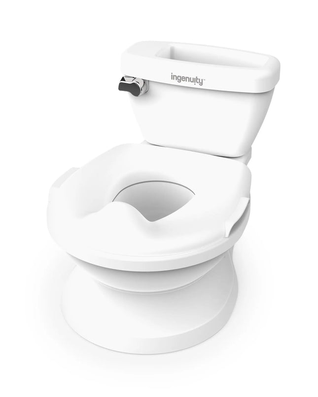 White children's potty seat with 'ingenuity' branding on a white background