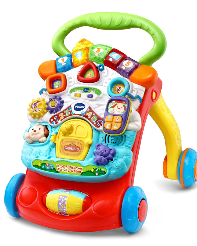 VTech® Stroll & Discover Activity Walker | 2‑Speed Light‑Up Music Push Toy