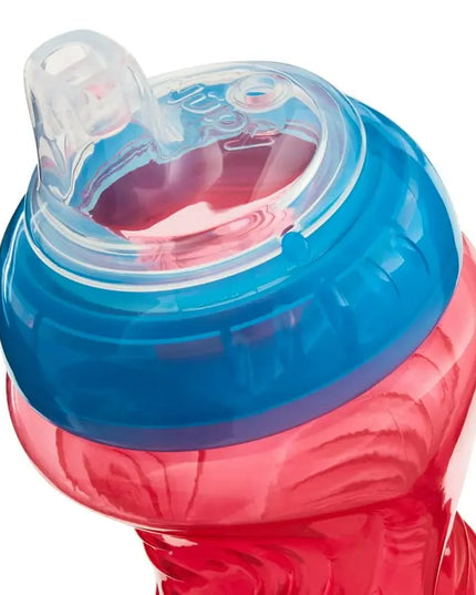 Nuby No-Spill Easy Grip Soft-Spout Sippy Cup – 10 oz, 3‑Pack