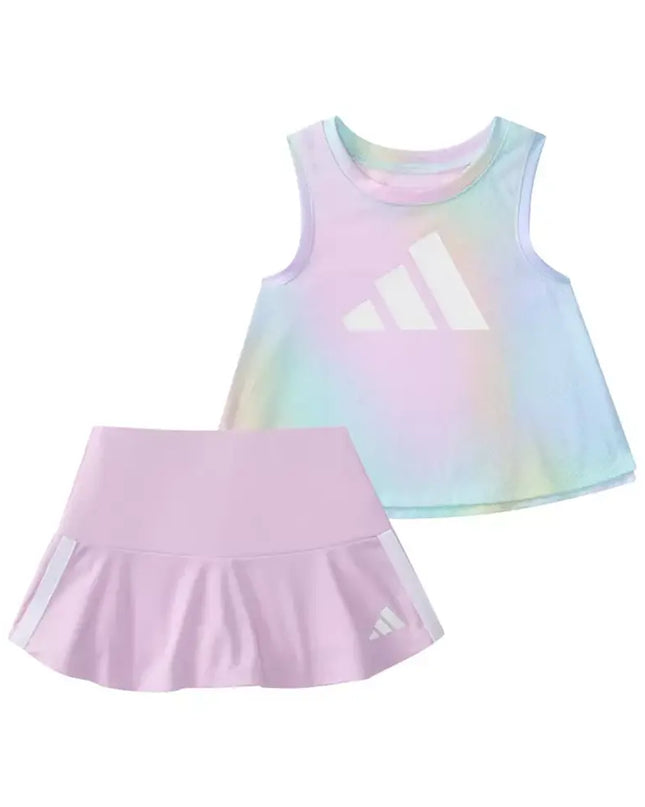 adidas Baby Girls Printed Tank Top & Skort Set