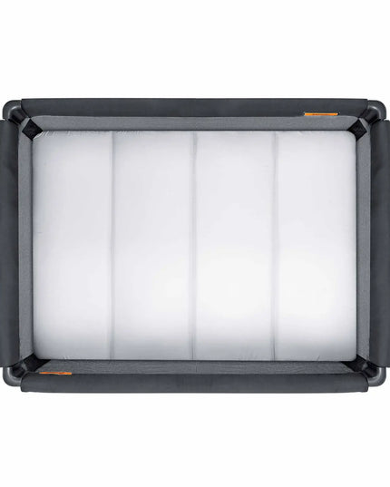 Rectangular air filter with a black frame on a white background
