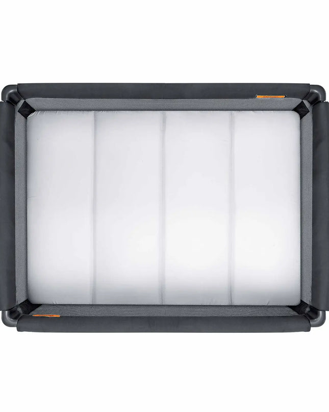 Rectangular air filter with a black frame on a white background