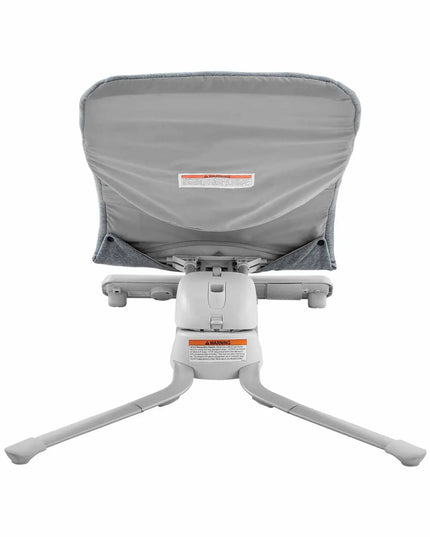 Gray baby seat cover on a white background