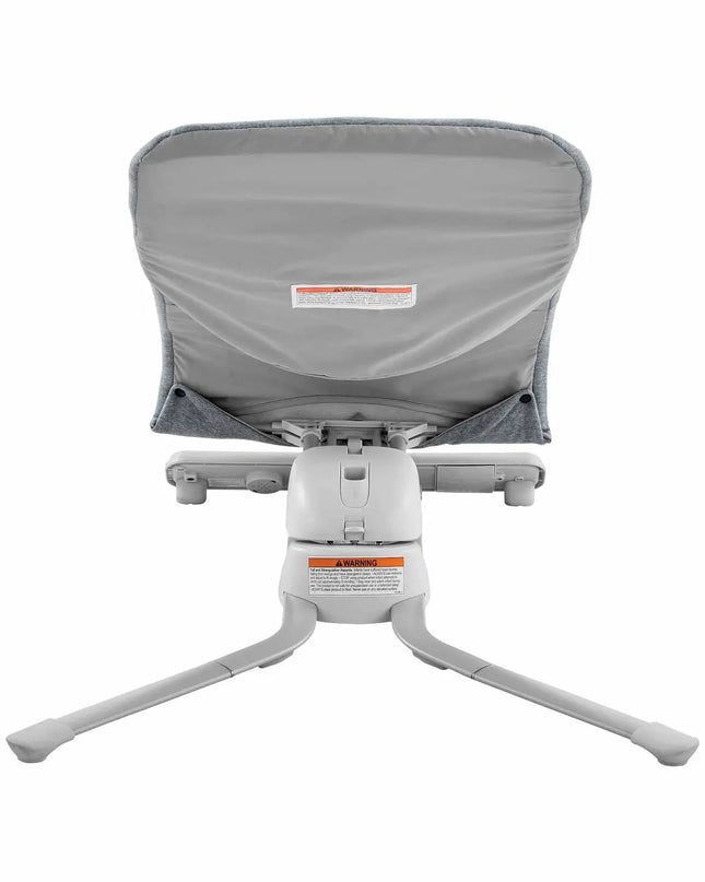 Gray baby seat cover on a white background