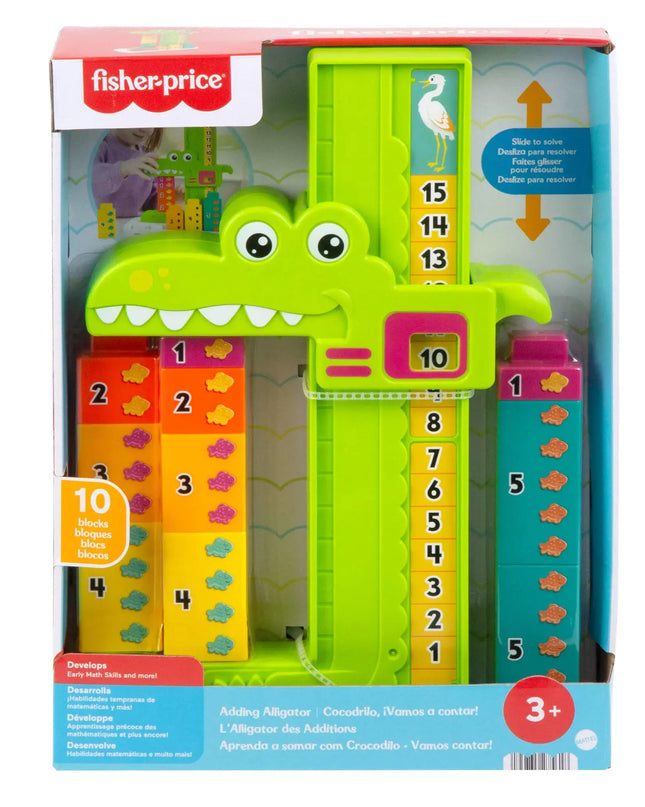 Fisher‑Price® Adding Alligator Toy | 10-Block Counting & Math Game