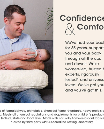 Boppy® Bare Naked® Nursing Pillow – Firm Support Nursing & Bottle-Feeding Cushion