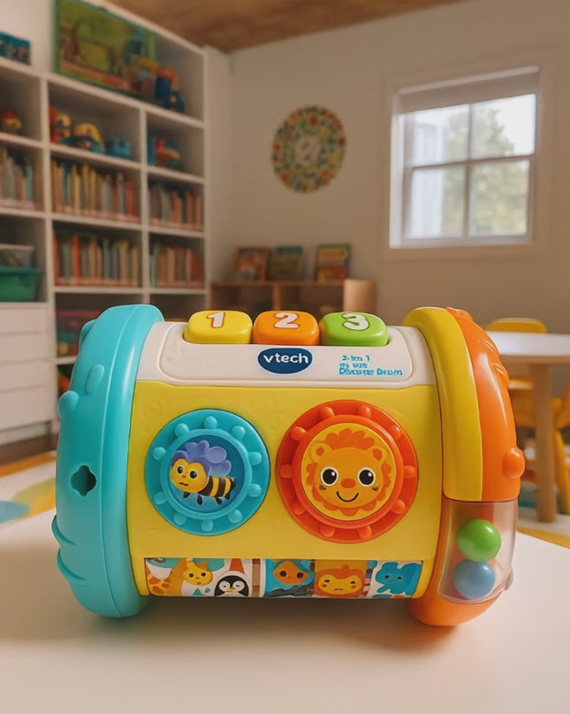 VTech 2‑in‑1 Roll & Discover Roller Drum | Baby & Toddler Music Toy